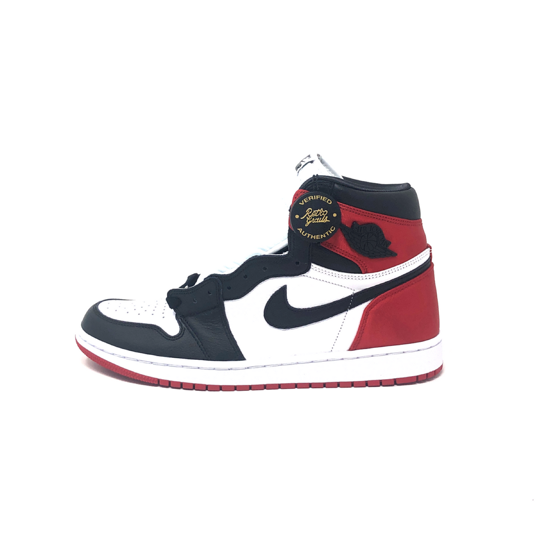 Jordan 1 Retro High Satin Black Toe (W)